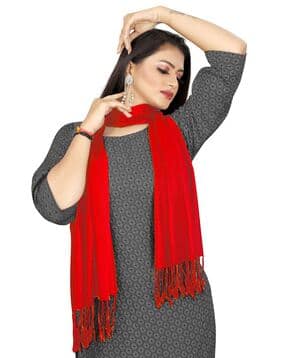 ebadat Women Stole with Tassels-picture-13