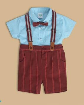miniklub Boys Striped Shirt with Shorts & Bow-picture-21