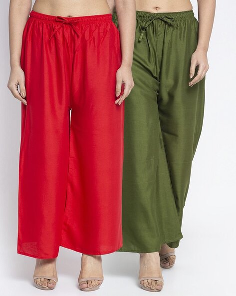 Women Pack of 2 Palazzos Price in India