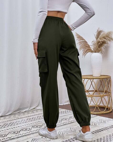 ✅ａ　melt the lady cargo flare pants Buy MIKUCHIKU Women Loose Fit Flat-Front Ca Online | Ajio.com