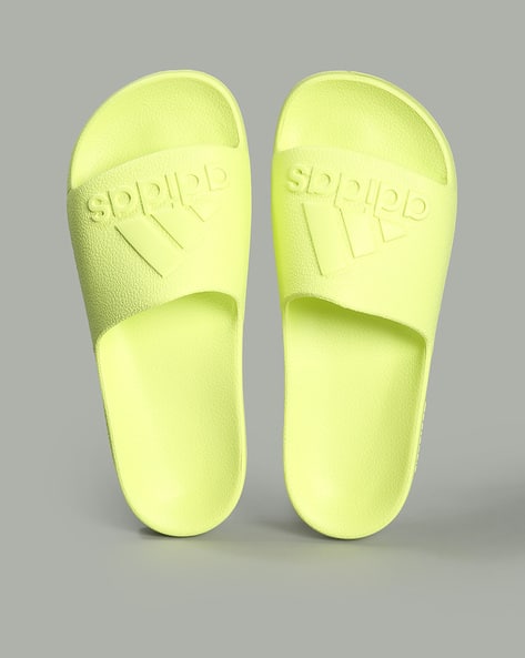 Adilette 22 Neon Green Adidas Slippers Neon Adidas Slides Neon