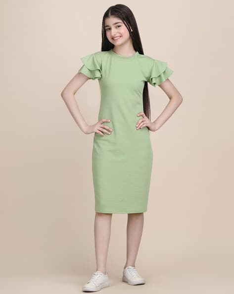 Buy Green Dresses & Frocks for Girls by ptvize Online