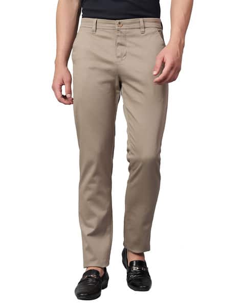Men Self-design Relaxed Fit Trousers
