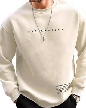poshax Men Typographic Print Relaxed Fit Sweatshirt-picture-14