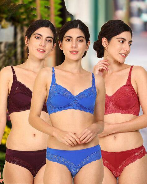 BEACH CURVE Women Bra & Panty Set