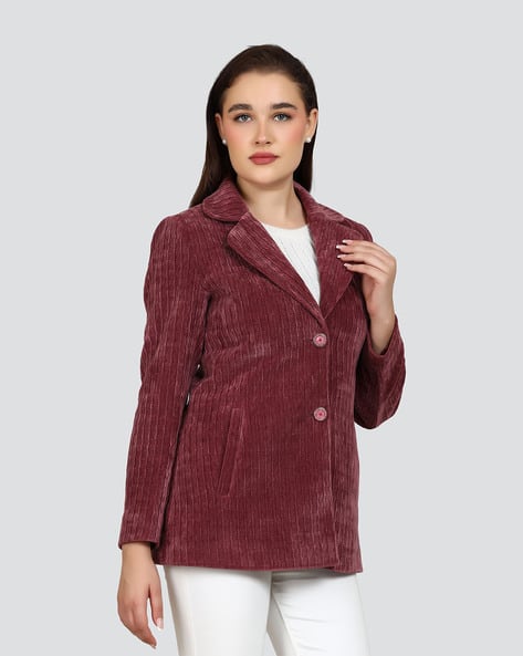Women Self-design Single-Breasted Blazer