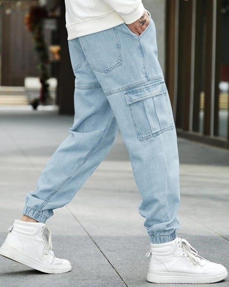 Buy Blue Jeans for Men by EYEBOGLER Online