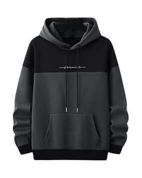 poshax Men Colourblock Relaxed Fit Hoodie-picture-12