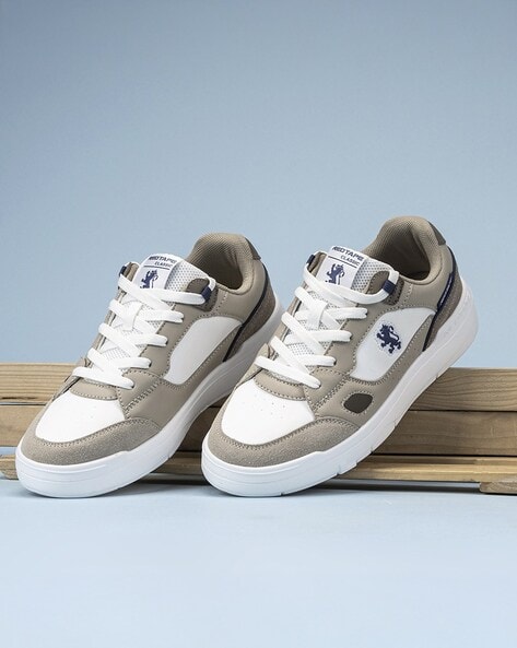 Men Round-Toe Lace-Up Sneakers 