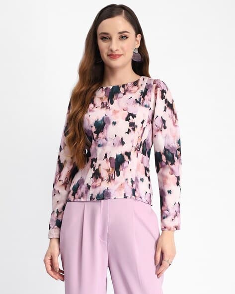 MADAME Women Floral Print Relaxed Fit Top