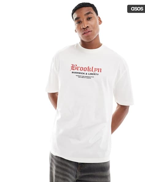 ASOS DESIGN Oversized T-Shirt with Brooklyn Chest Print