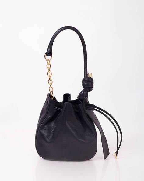 Leather Hobo Shoulder Bag with Long Strap