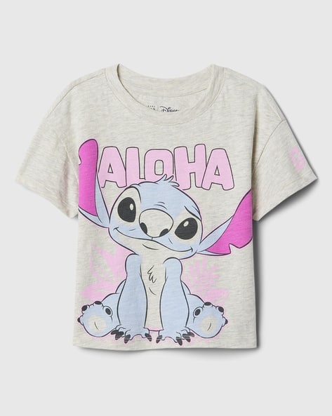 Gap Kids Girls Disney Graphic Printed T-Shirt with Extended Sleeves