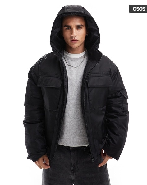 Buy Black Jackets Coats for Men by ASOS DESIGN Online Ajio