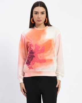 Women Floral Print Relaxed Fit Sweatshirt-image-48