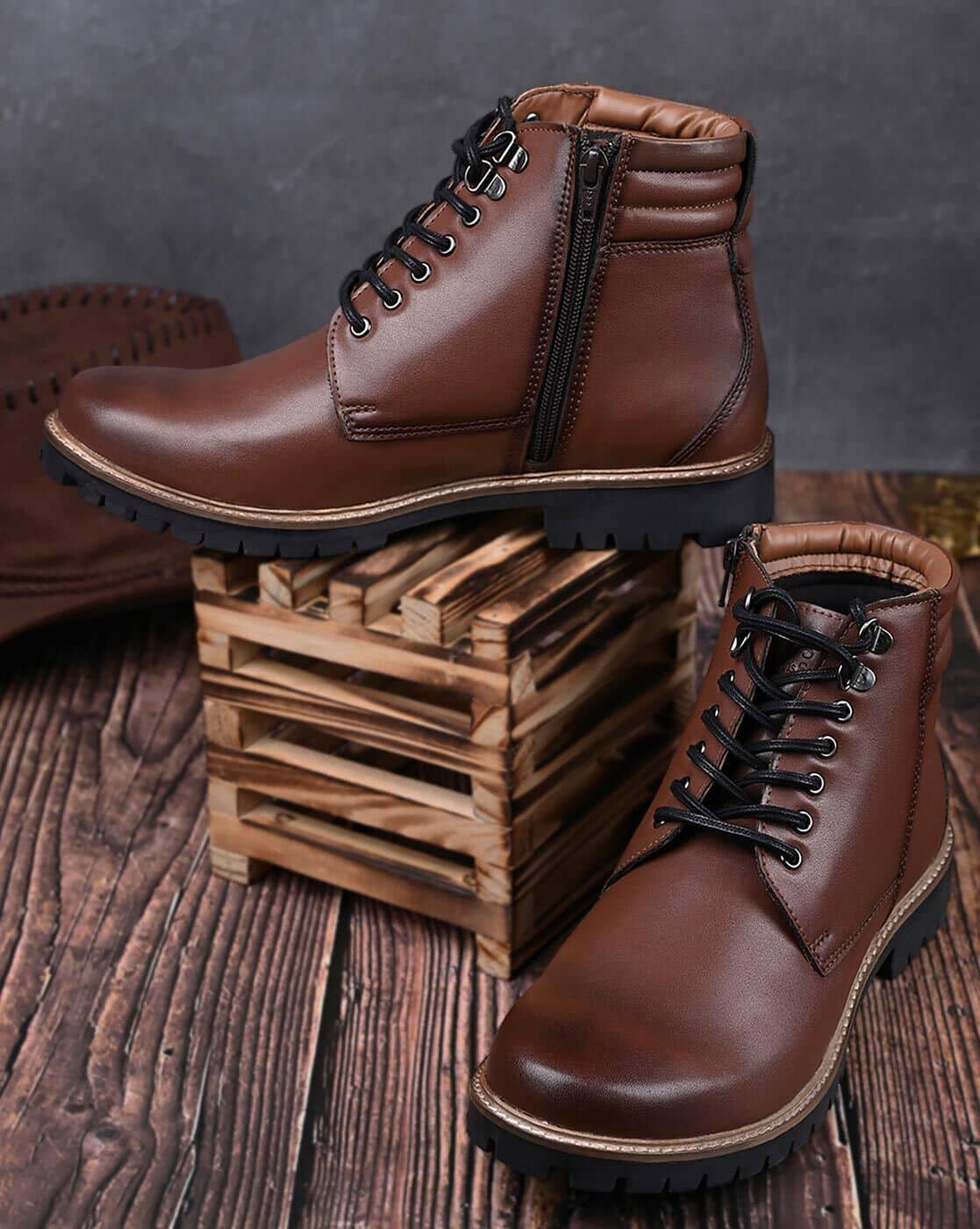 Buy Tan Boots for Men by LOUIS STITCH Online