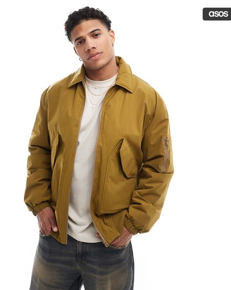 Oversized Bomber Jacket with MA1 Pocket