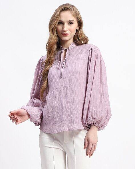 Women Smocked Relaxed Fit Top