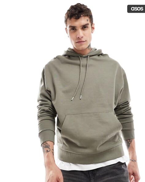 Mens Hoodies Asos Fleece Hoodie Buy Beige Sweatshirt Hoodies For