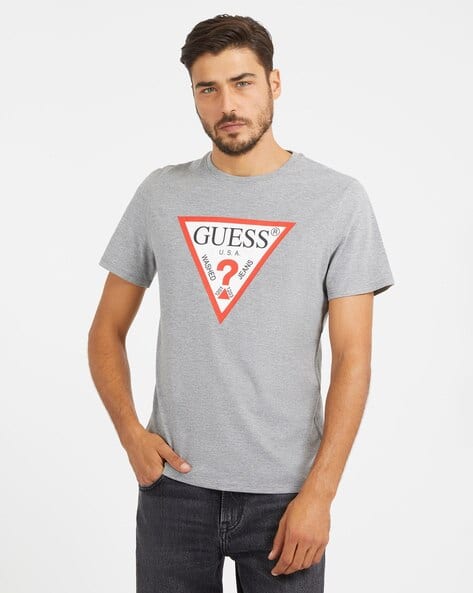 Brand Print Slim Fit Crew-Neck T-Shirt