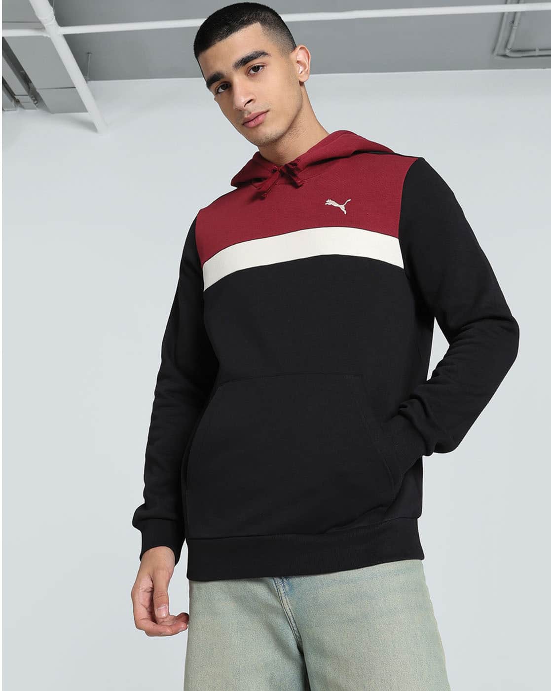 Buy Puma Men Colorblock Hoodie Online | Ajio.com