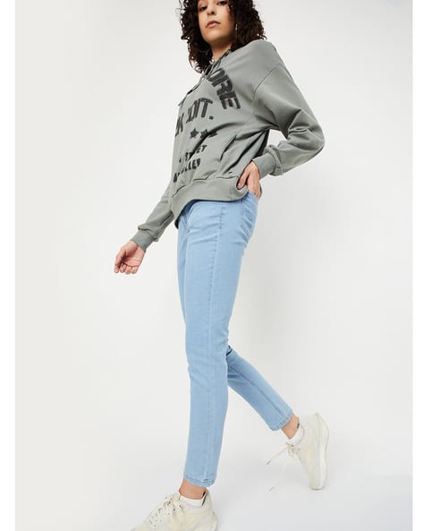 Women Washed Pencil Fit Jeans