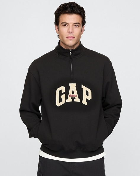 Men Brand Embroidered Regular Fit Sweatshirt