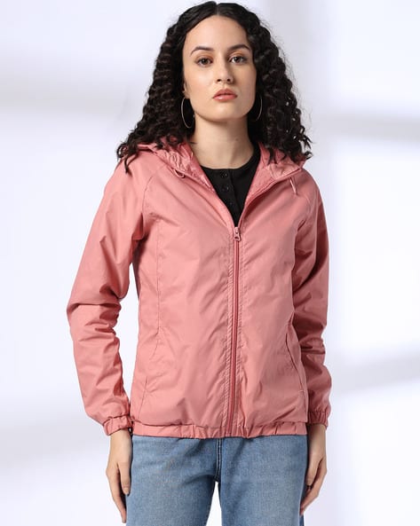 Women Regular Fit Hooded Bomber Jacket