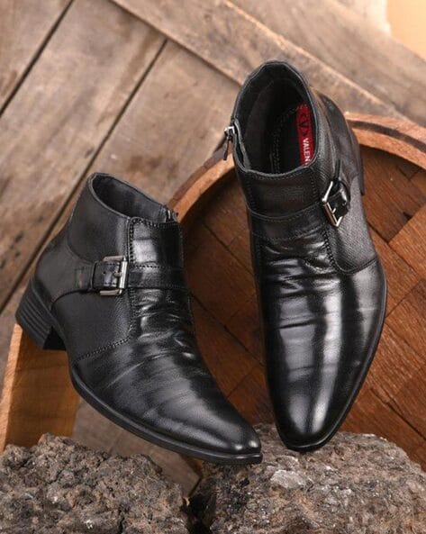 Valentino Plain-toe Boots with leather upper