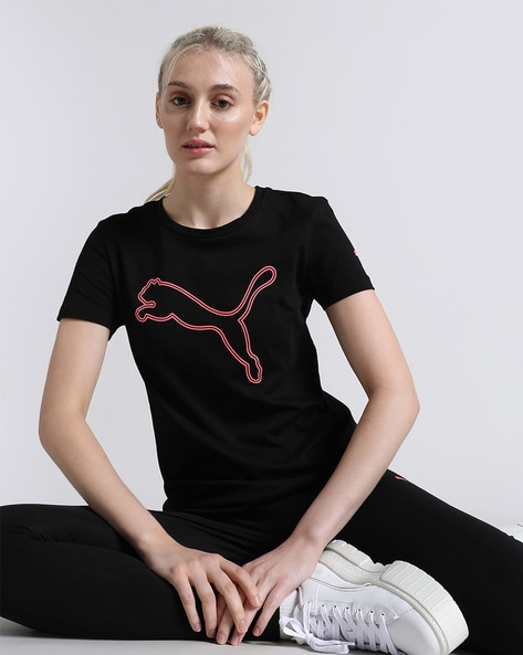 Puma Women Crew-Neck T-shirt