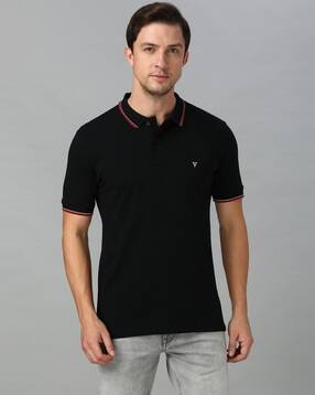 van heusen Men Regular Fit Polo T-Shirt with Contrast Collar Tipping-picture-15
