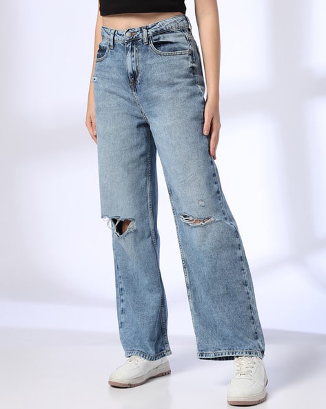Buy Blue Jeans & Jeggings for Women by DNMX Online | Ajio.com