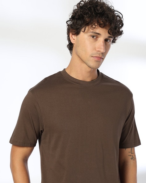 Men Regular Fit Crew-Neck T-Shirt