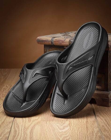 Bersache Flip Flops With Back Strap Buy Black Flip Flop Slippers