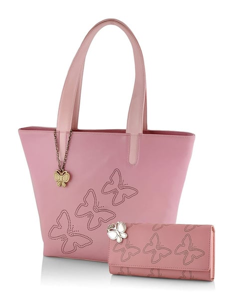 Women Butterfly Pattern Handbag with Wallet