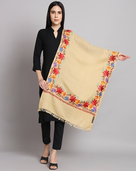 Women Embroidery Shawl Price in India