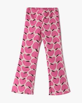 Printed Flared Mid-Rise Leggings-image-45