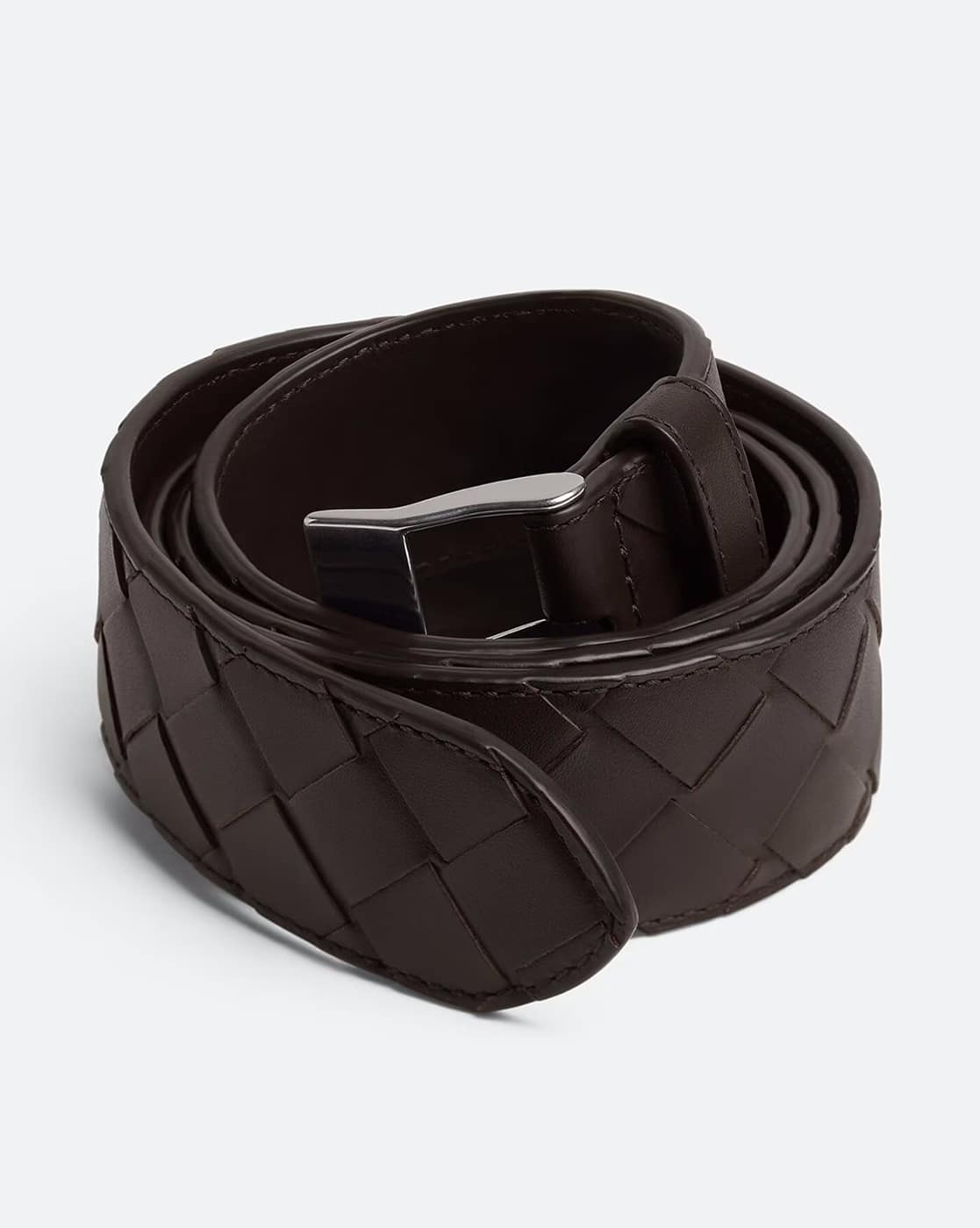 Buy BOTTEGA VENETA Watch Buckle Belt | Brown Color Men