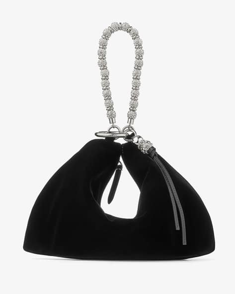 Buy Jimmy Choo Callie Velvet Clutch Bag | Black Color Women | AJIO
