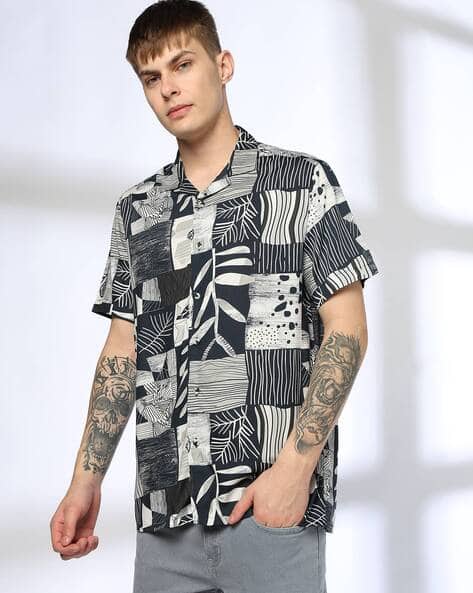Buy Black White Shirts for Men by DNMX Online