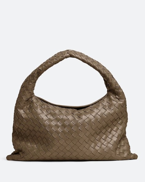 Buy BOTTEGA VENETA Leather Small Hop Bag | Black Color Women