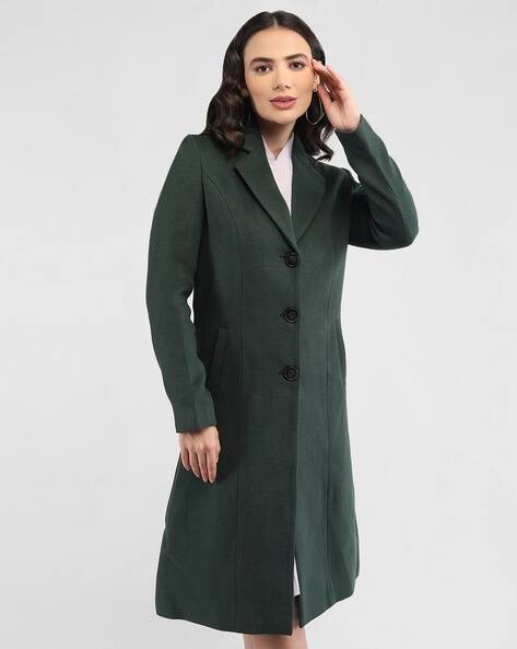 Women Coat with Lapel Neck