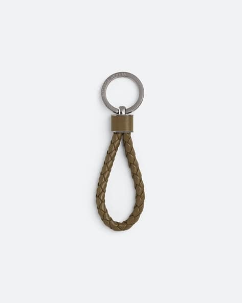 【関税・送料込み】BOTTEGA VENETA INTRECCIO LEATHER KEYRING Buy BOTTEGA VENETA Intreccio Leather Key Ring | Brown Color