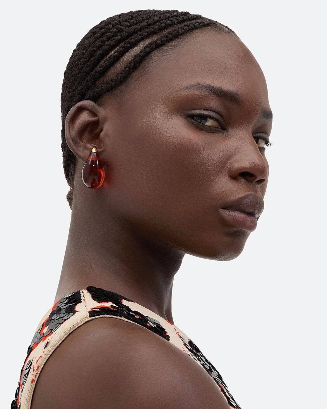 Buy BOTTEGA VENETA Small Drop Earrings | Red Color Women