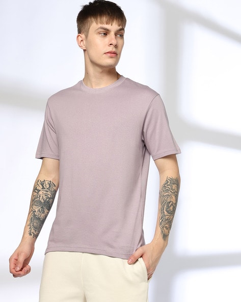 Men Regular Fit Crew-Neck T-Shirt