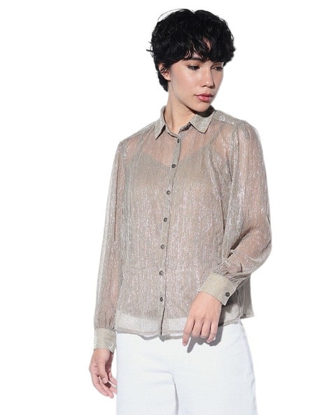 ONLY — Women Striped Regular Fit Shirt