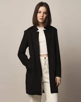 Women Regular Fit Trench Coat with Slip Pockets-image-5