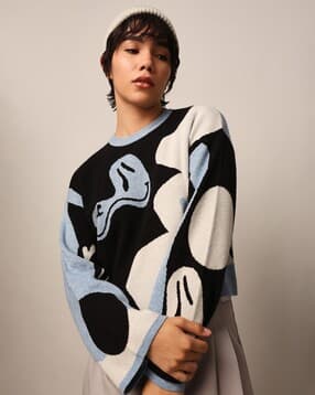only Women Colourblock Boxy Fit Pullover-picture-10