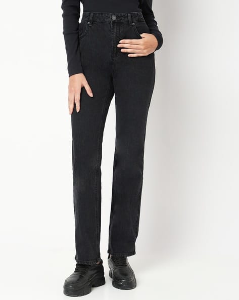 Women High-Rise Straight Fit Jeans - Main Image