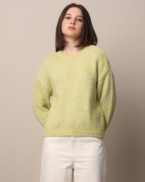 only Women Ribbed Regular Fit Crew-Neck Pullover-picture-12